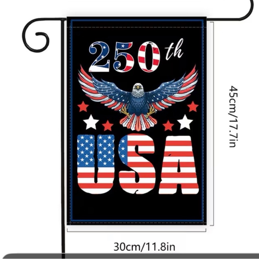 250th anniversary Patriotic USA Flag with Eagle - Picture 2 of 3